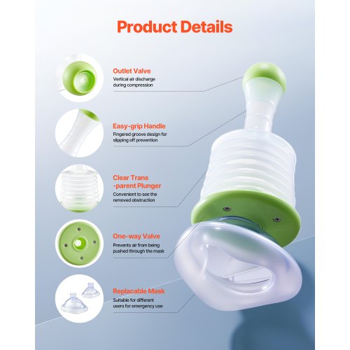 Choking Rescue Device Portable Airway Clear Anti Choking Suction Device