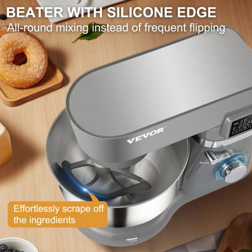 Stand Mixer 660W Electric Dough Mixer with 6 Speeds LCD Screen Timing
