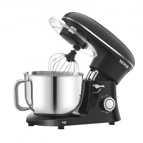 Stand Mixer 6 QT Dough Mixer 660W 6 P Speeds Tilthead Food Mixer with Stainless