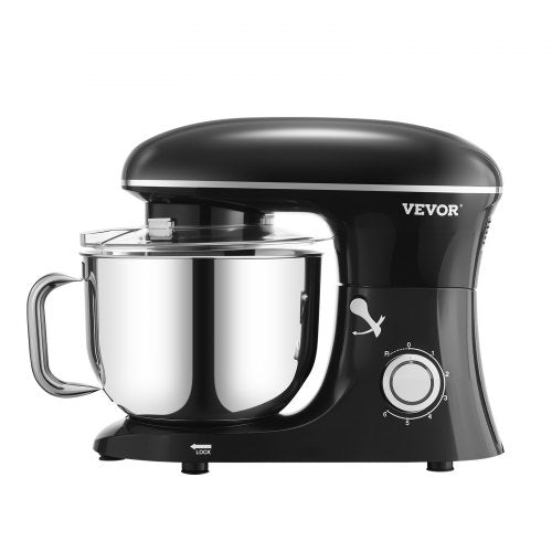 Stand Mixer 6 QT Dough Mixer 660W 6 P Speeds Tilthead Food Mixer with Stainless