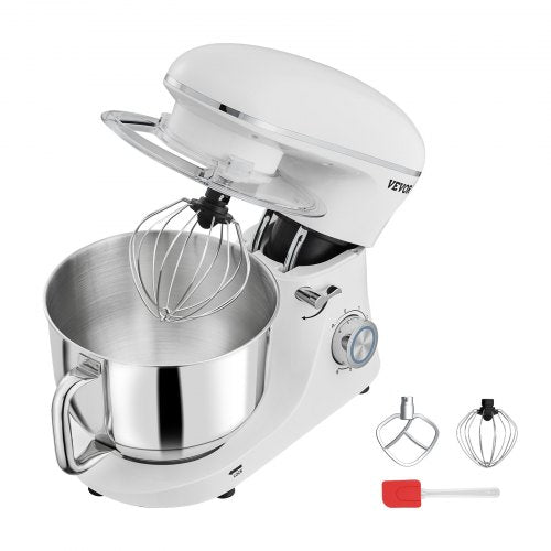 Stand Mixer 6 QT Dough Mixer 660W 6 P Speeds Tilthead Food Mixer with Stainless 1