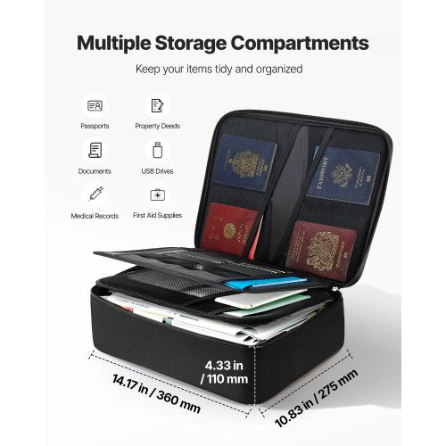 Fireproof Document Box 1832 Heat Insulated Fireproof Waterproof Box
