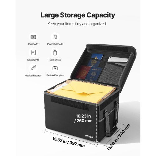 Fireproof Document Box 1832 Heat Insulated Fireproof Waterproof Box 1