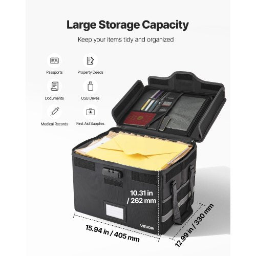 Fireproof Document Box 1832 Heat Insulated Fireproof Waterproof Box 2