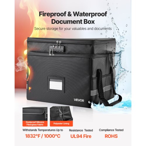 Fireproof Document Box 1832 Heat Insulated Fireproof Waterproof Box 3