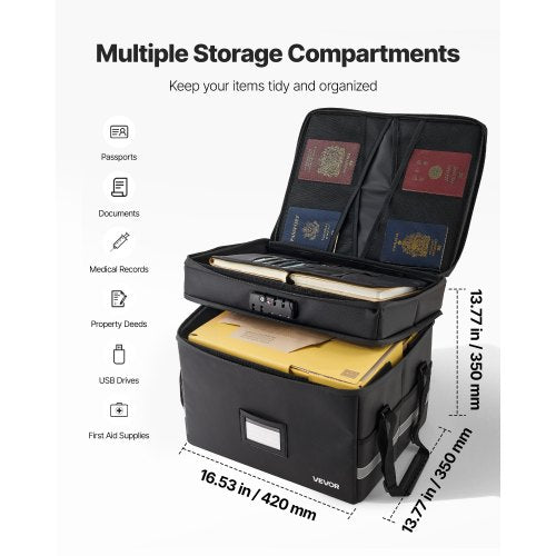 Fireproof Document Box 1832 Heat Insulated Fireproof Waterproof Box 3