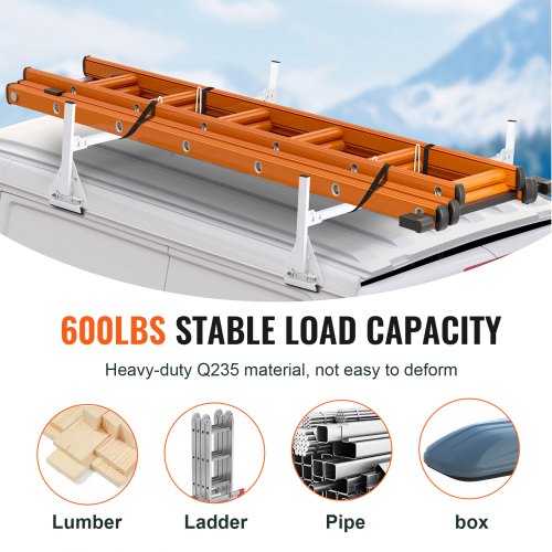 Trailer Ladder Rack 59 Adjustable Roof Rack 2 Crossbars Van Roof Ladder