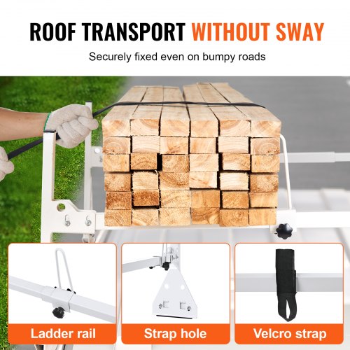 Trailer Ladder Rack 59 Adjustable Roof Rack 2 Crossbars Van Roof Ladder