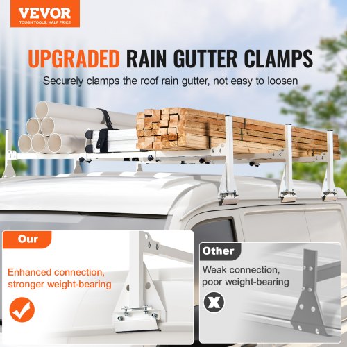 Trailer Ladder Rack Van Roof Ladder Rack 800 lbs 56763 inch Adjustable