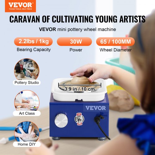 Mini Pottery Wheel for Kids or Beginners 2 Turntables 26in39in Ceramic