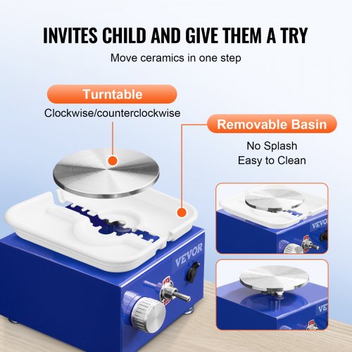 Mini Pottery Wheel for Kids or Beginners 2 Turntables 26in39in Ceramic