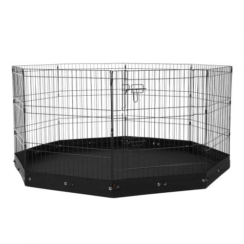 Dog Playpen 8 Pcs 30H x 24W Panels Foldable Metal Pet Exercise Pen Dog