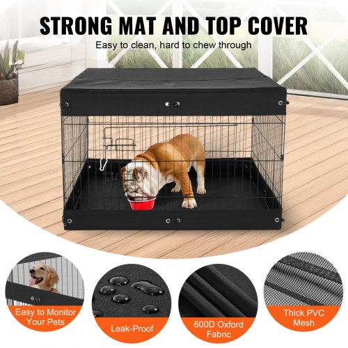 Dog Playpen 4 Pcs 24 x 36 in Panels Foldable Metal Pet Exercise Pen Dog