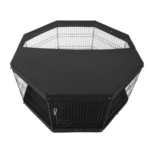 Dog Playpen 8 Pcs 30H x 24W Panels Foldable Metal Pet Exercise Pen Dog