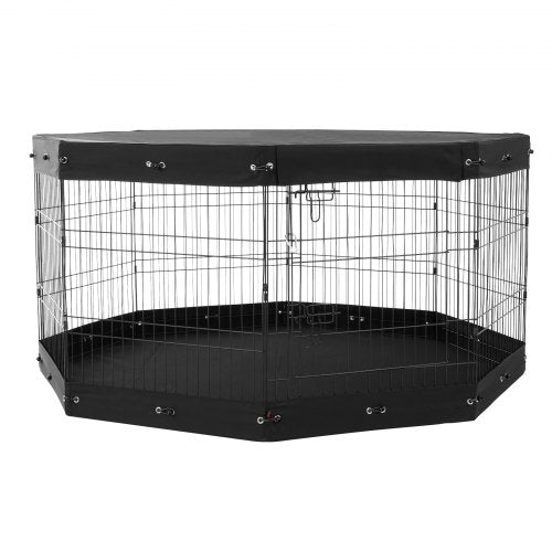 Dog Playpen 8 Pcs 30H x 24W Panels Foldable Metal Pet Exercise Pen Dog