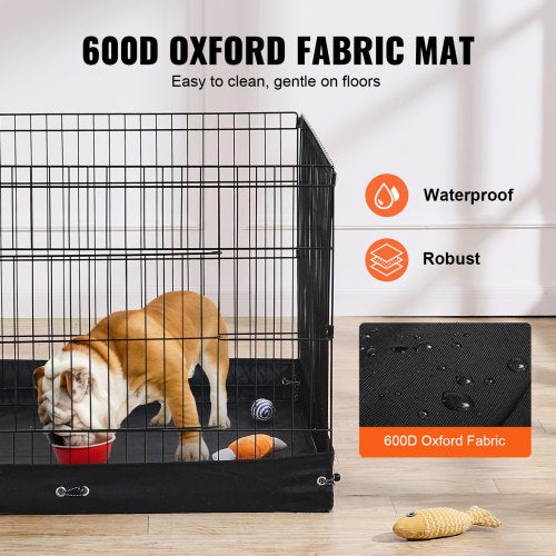 Dog Playpen 4 Pcs 24 x 36 in Panels Foldable Metal Pet Exercise Pen Dog