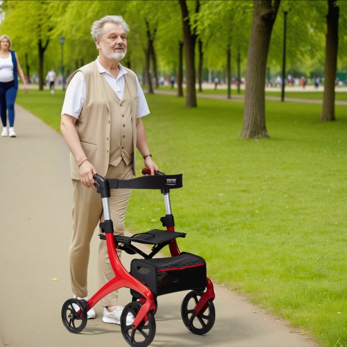 Folding Rollator Walker for Seniors and Adults Lightweight Aluminum Rolling