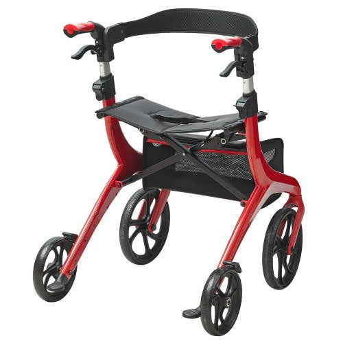 Folding Rollator Walker for Seniors and Adults Lightweight Aluminum Rolling