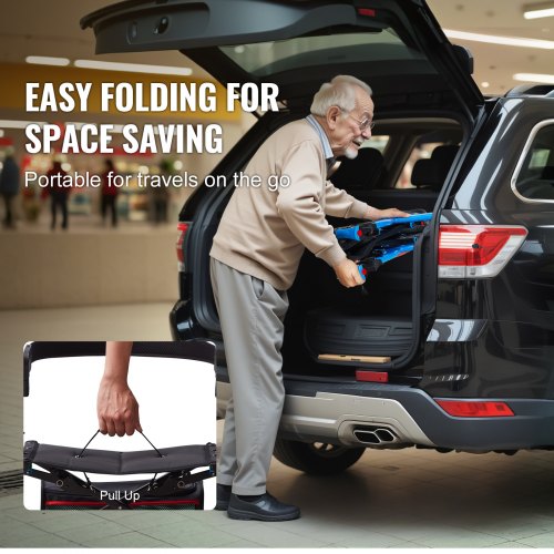 Folding Rollator Walker for Seniors and Adults Lightweight Aluminum Rolling