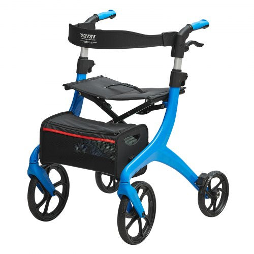 Folding Rollator Walker for Seniors and Adults Lightweight Aluminum Rolling