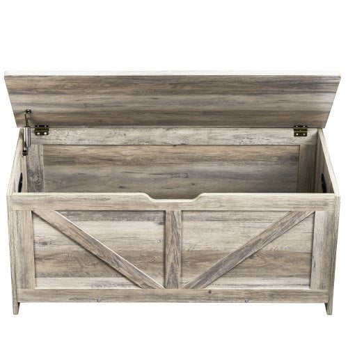 Wooden Toy Chest for Kids Toddler Toy Storage Box with FlipTop Lid and Safety