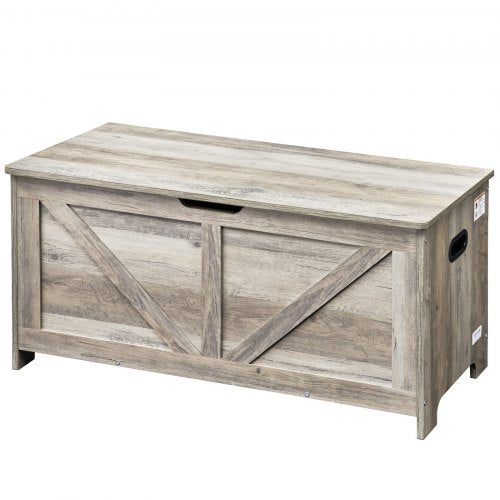 Wooden Toy Chest for Kids Toddler Toy Storage Box with FlipTop Lid and Safety