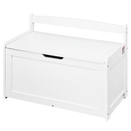 Wooden Toy Chest for Kids Toddler Toy Storage Box with FlipTop Lid and Safety