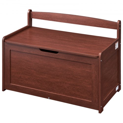 Wooden Toy Chest for Kids Toddler Toy Storage Box with FlipTop Lid and Safety