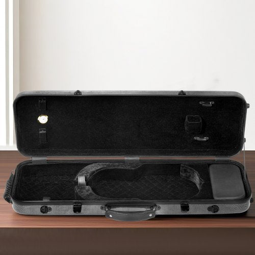 44 Full Size Violin Case Builtin Hygrometer Lightweight Portable Travel