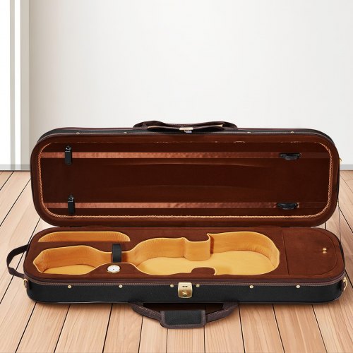 44 Full Size Violin Case Builtin Hygrometer Lightweight Portable Travel