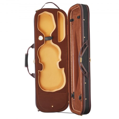44 Full Size Violin Case Builtin Hygrometer Lightweight Portable Travel