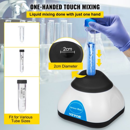 Vortex Mixer 3000RPM Mini Vortex Mixer Shaker Touch Function Scientific