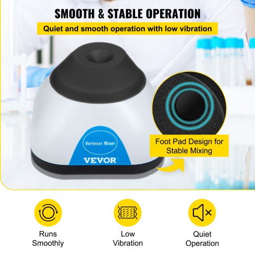 Vortex Mixer 3000RPM Mini Vortex Mixer Shaker Touch Function Scientific