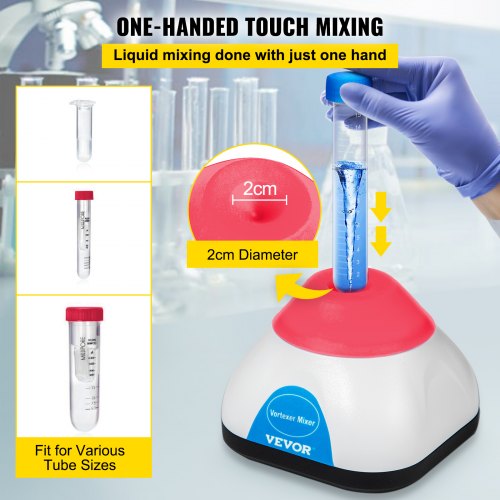 Vortex Mixer 3000RPM Mini Vortex Mixer Shaker Touch Function Scientific