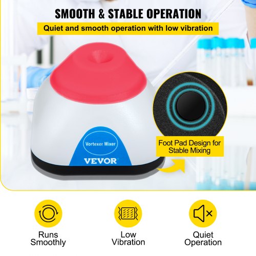 Vortex Mixer 3000RPM Mini Vortex Mixer Shaker Touch Function Scientific