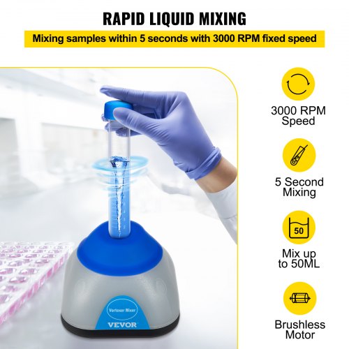Vortex Mixer 3000rpm Mini Vortex Mixer Shaker Touch Function Scientific