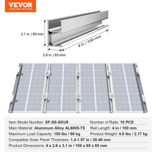 Solar Panel Mounting Brackets Solar Panel Mount Kit with 10 x 4 Mini