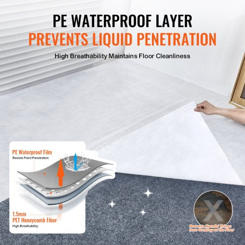 Carpet Protection Film 39 x 100 Floor and Surface Shield Easy to Cut