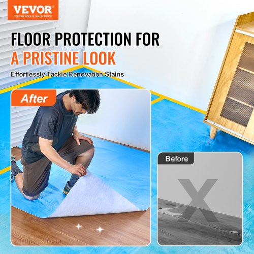 Carpet Protection Film 40 x 84 Floor and Surface Shield Easy to Cut