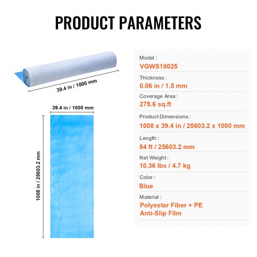 Carpet Protection Film 40 x 84 Floor and Surface Shield Easy to Cut