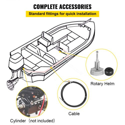 Outboard Boat Steering With 13 Steering Cable Marine Steering System 34