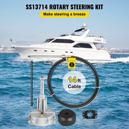 Boat Steering System Outboard Steering Kit with Boat Steering Control Cable