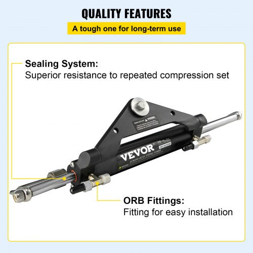 Hydraulic Steering Cylinder HC4645H Front Mount Hydraulic Outboard Marine