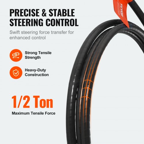 Boat Steering Cable 17 Feet Outboard Marine Rotary Steering Cable 12 Ton