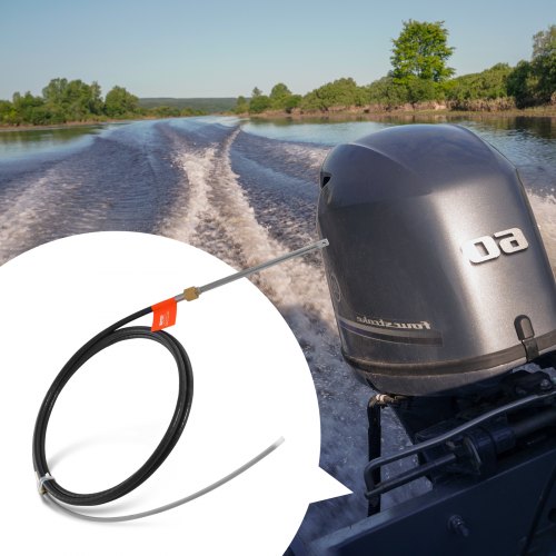 Boat Steering Cable 17 Feet Outboard Marine Rotary Steering Cable 12 Ton
