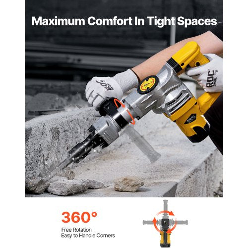 Demolition Jack Hammer 1400W Electric Jackhammer Heavy Duty 2900 BPM Jack