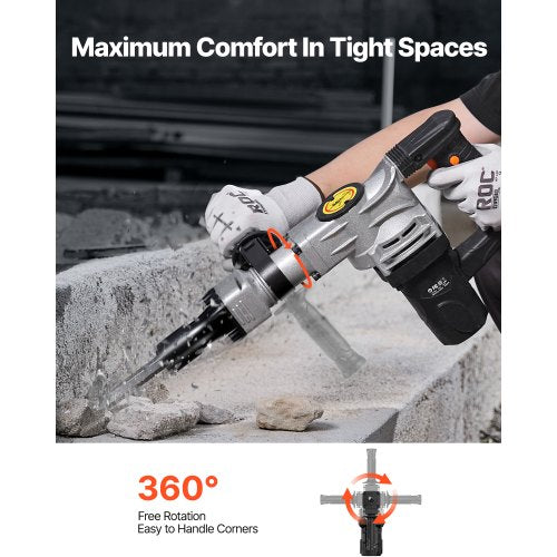 Demolition Jack Hammer 1400W Electric Jackhammer Heavy Duty 2pcs Chisels