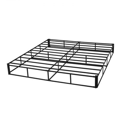 Box Spring King Size Bed Frame with Washable Fabric Cloth Heavy Duty Metal