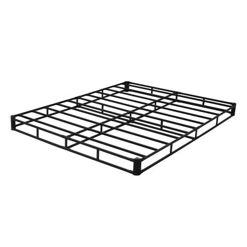 Box Spring Queen Size Bed Frame with Washable Fabric Cloth Heavy Duty