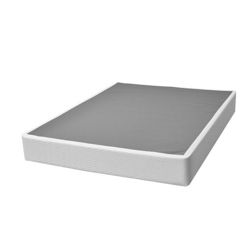 Box Spring Queen Size Bed Frame with Washable Fabric Cloth Heavy Duty